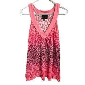 Cynthia Rowley Paisley Print Gradient Pink Purple Tank Size Large